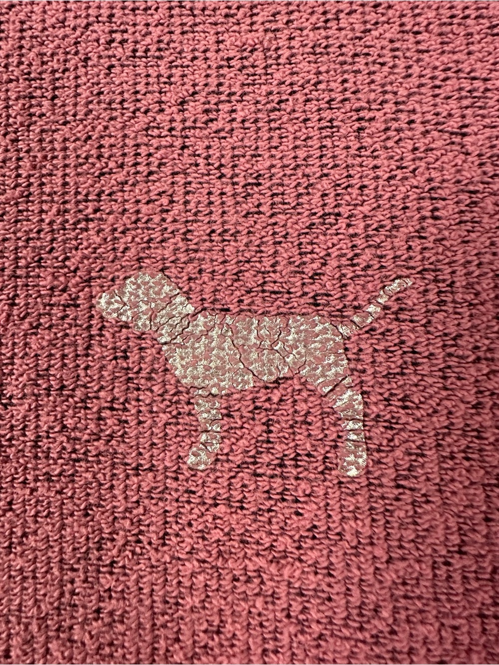 PINK Victoria's Secret  Stadium Mock Neck Pullover Sweater Dusty Rose Size Small - Picture 13 of 14